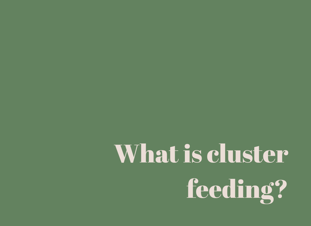 What is cluster feeding?